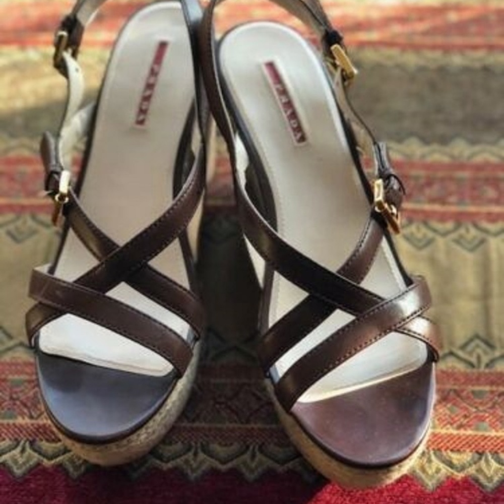 Prada Platform Cork Heel Clog 9.5 US $790